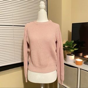 H&M Pink Cable Knit Sweater